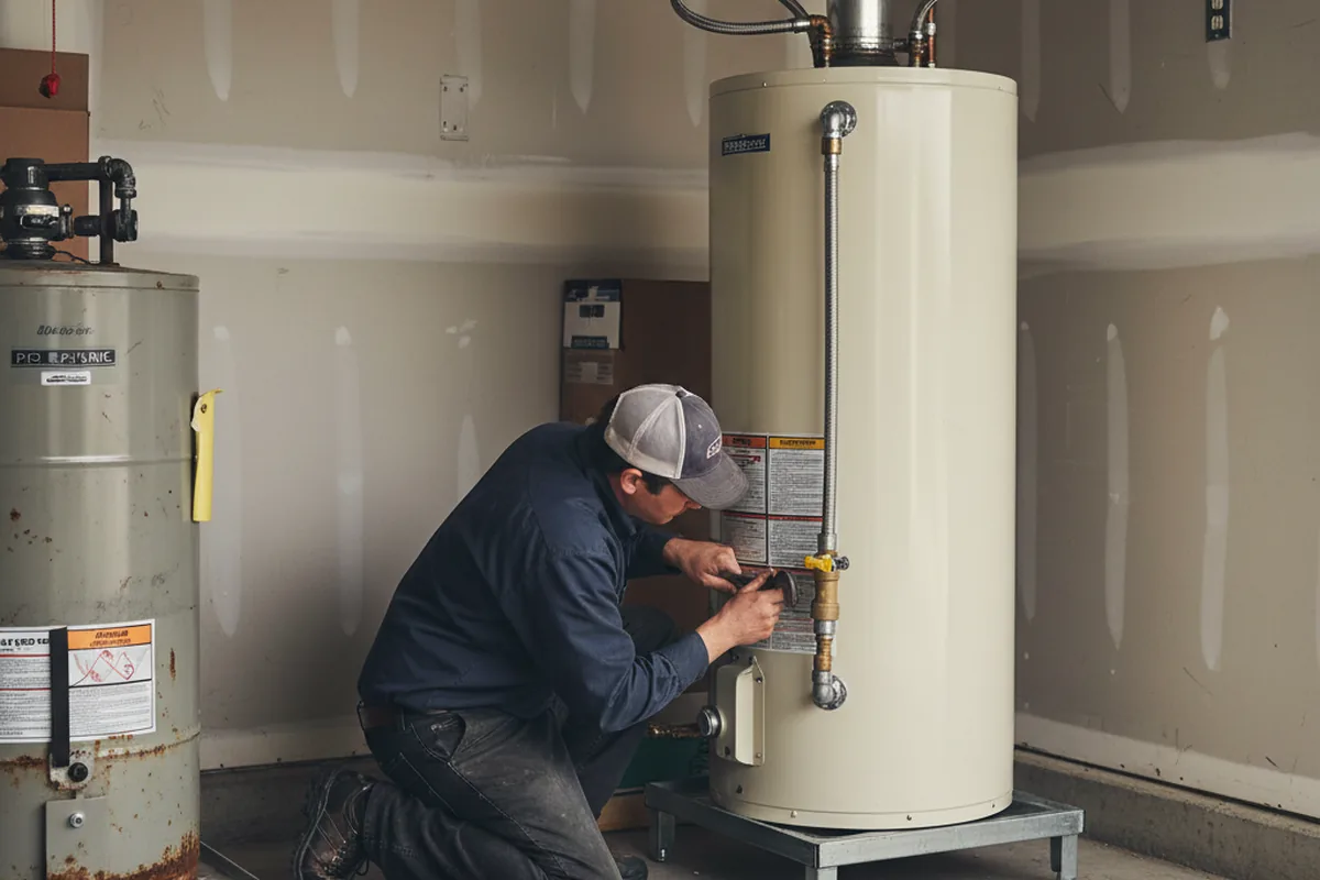 Water heater and shutoff valve replacement in Fleming